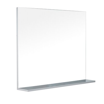 Ajaylah Beveled Fameless Bathroom Mirror with Shelf - Image 0
