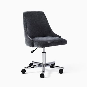 We Branson Collection Modern Chenille Slate Office Chair - Image 1