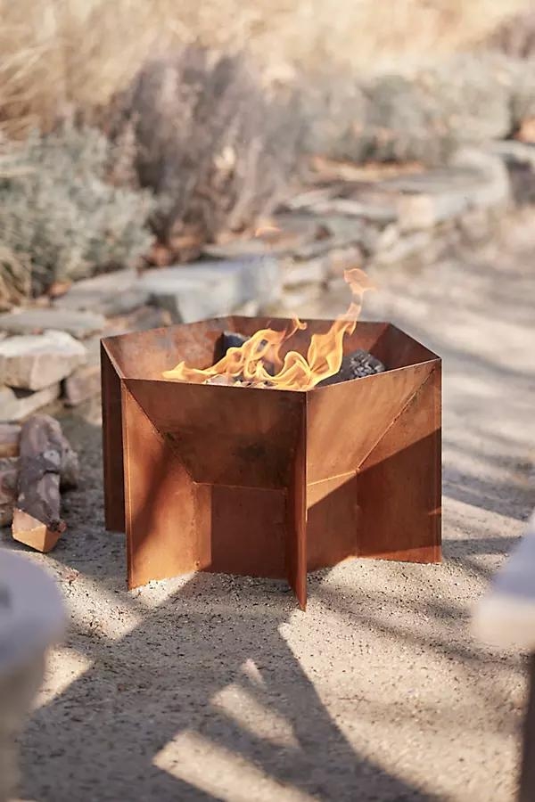 Hexagon Weathering Steel Fire Pit - Image 0