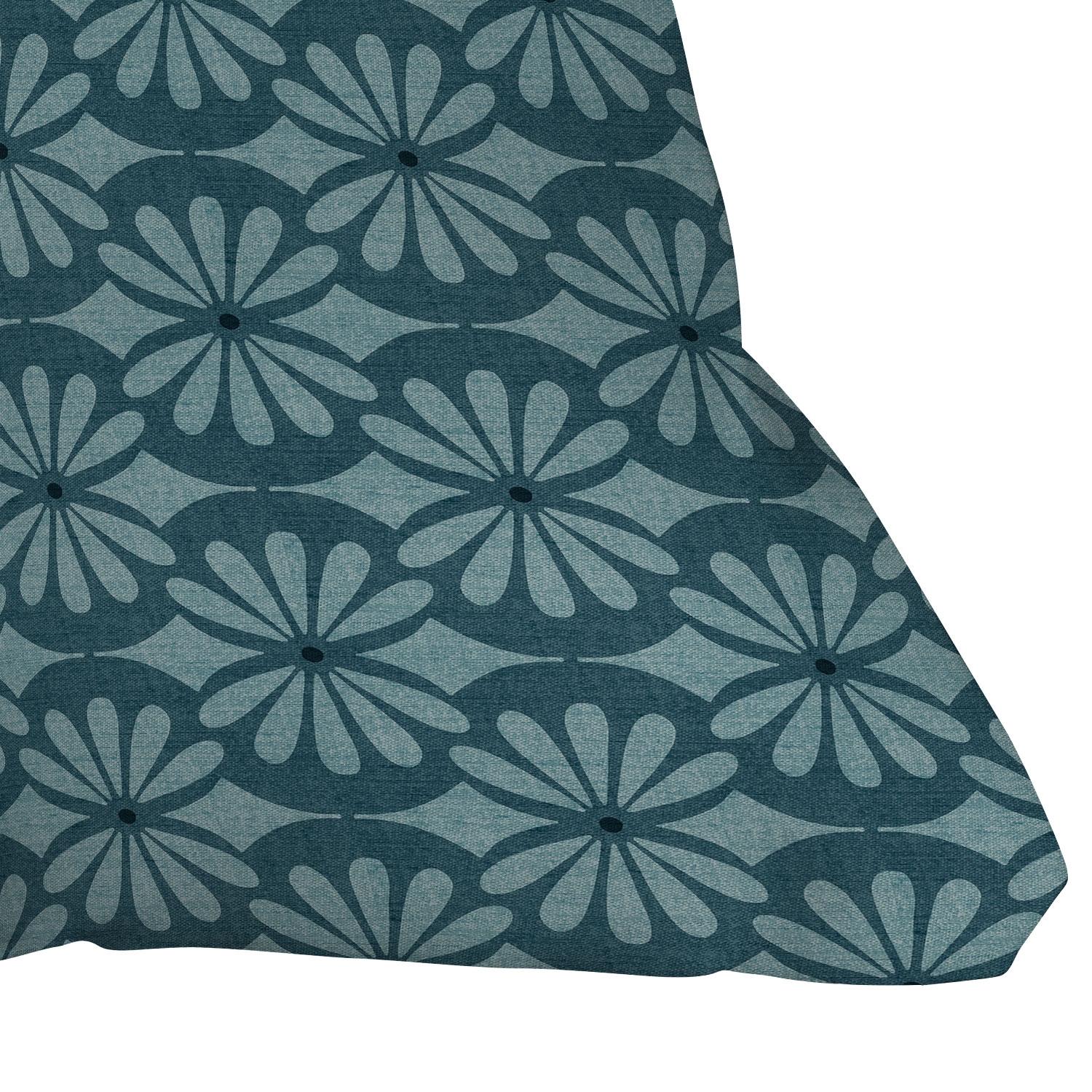 Solstice Teal by Heather Dutton - Outdoor Throw Pillow 20" x 20" - Image 1
