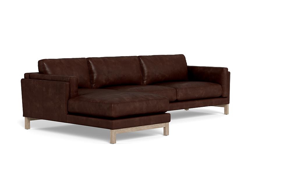 Gaby Leather 3-Seat Left Chaise Sectional - Image 1