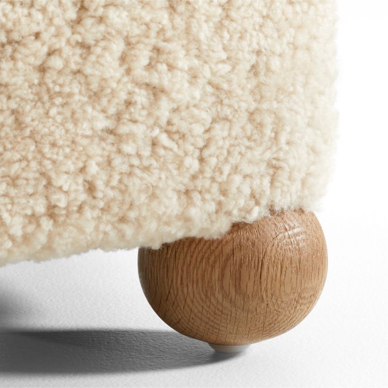 L'Enchere Square Wool Ottoman by Athena Calderone - Image 4