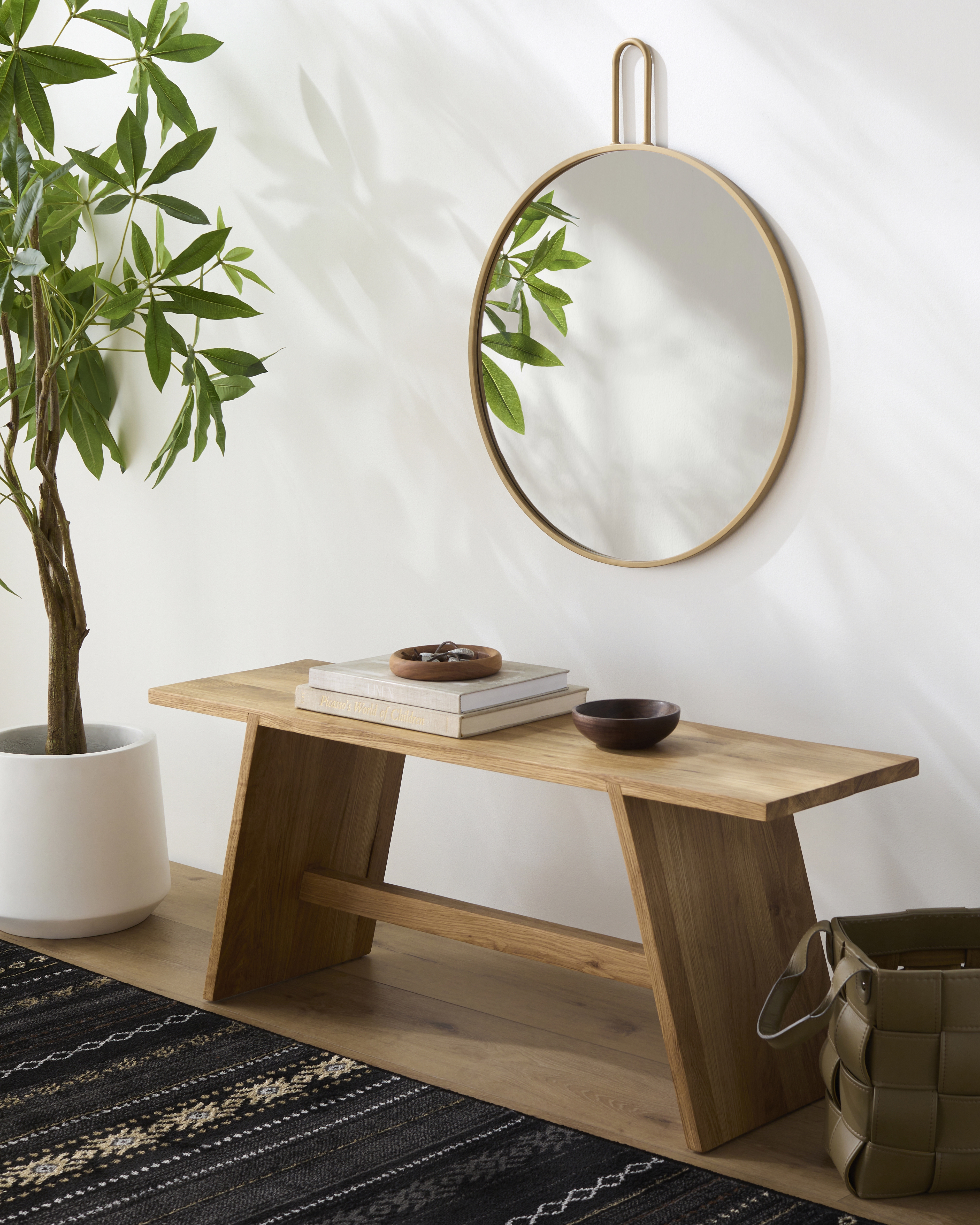 Athanasia Gold 30"H x 24"W x 1"D Accent Mirror - Image 1