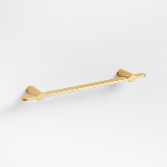 Flat 5" Brushed Brass Cabinet Drawer Bar Pull - Image 0