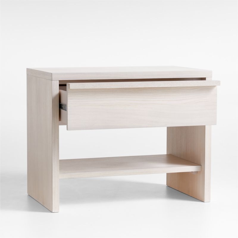 Clemente 30" Whitewashed Ash Charging Nightstand - Image 4
