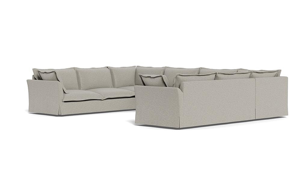 Skylar Slipcovered 5-Piece (6-Seat) U Shape Sectional - Image 2