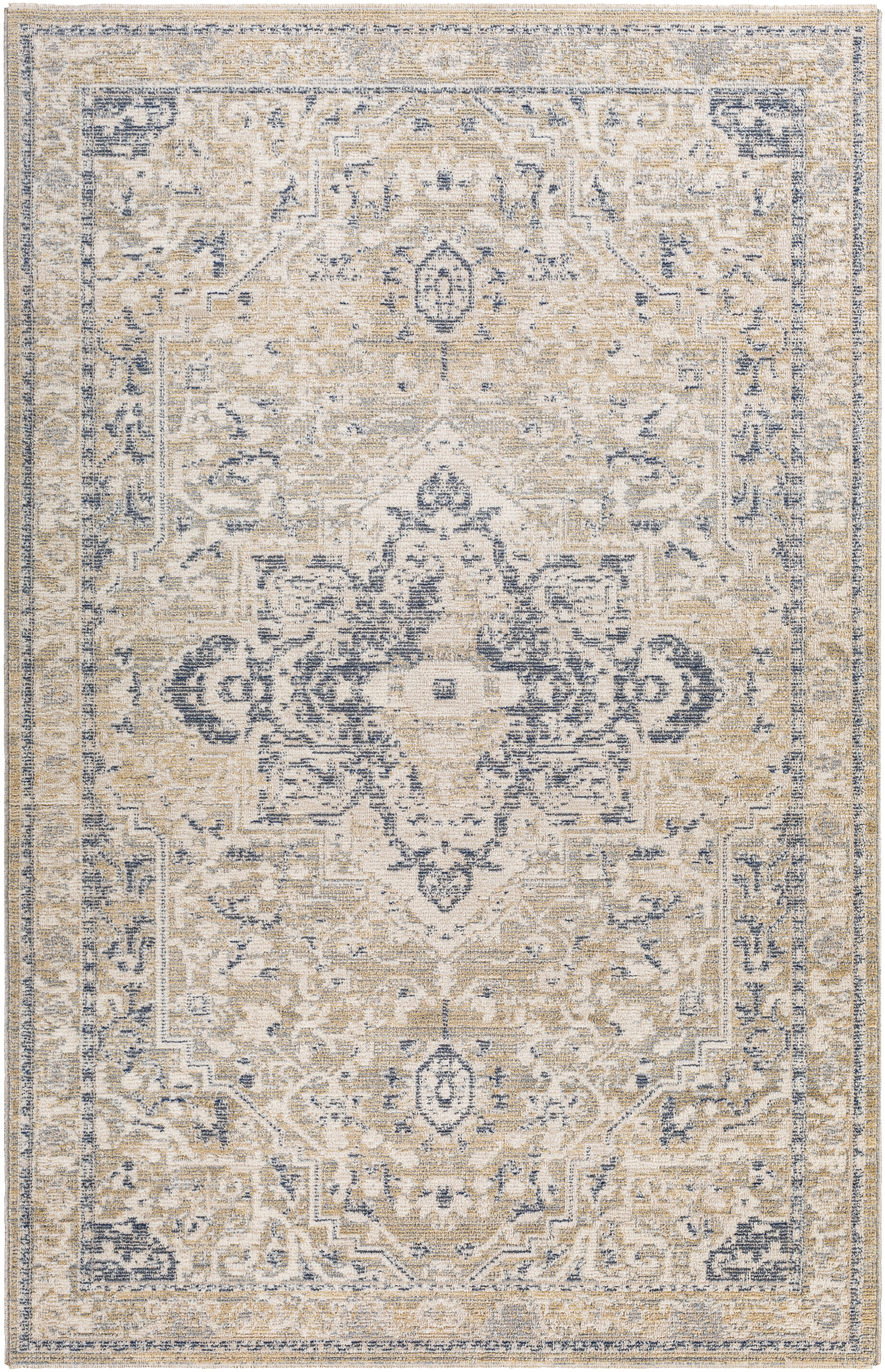 Amore Beige Indoor 7'10" x 7'10" Machine Woven Rug - Image 0
