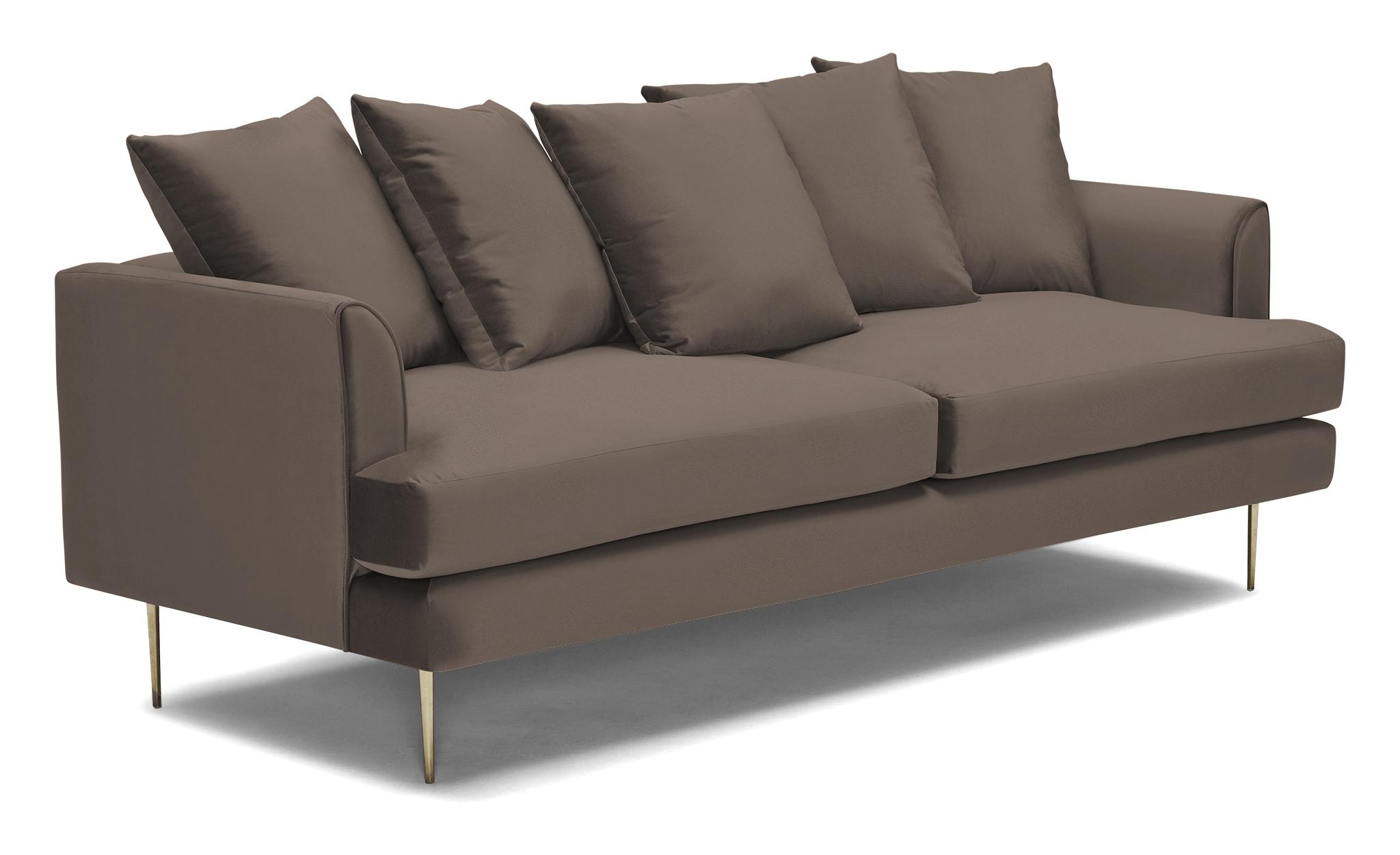 Brown Aime Mid Century Modern Sofa - Dawson Brindle - Image 1