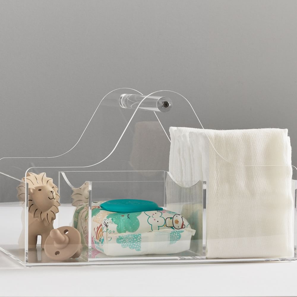 Acrylic Storage Diaper Caddy, Medium, WE Kids - Image 0