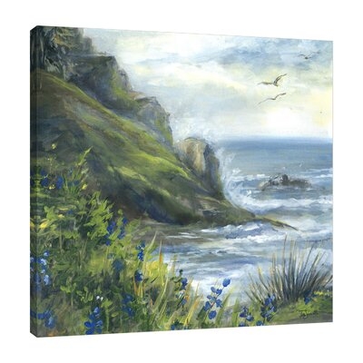 "Blue Bell Ocean Landscape IV" Gallery Wrapped Canvas By Highland Dunes - Image 0