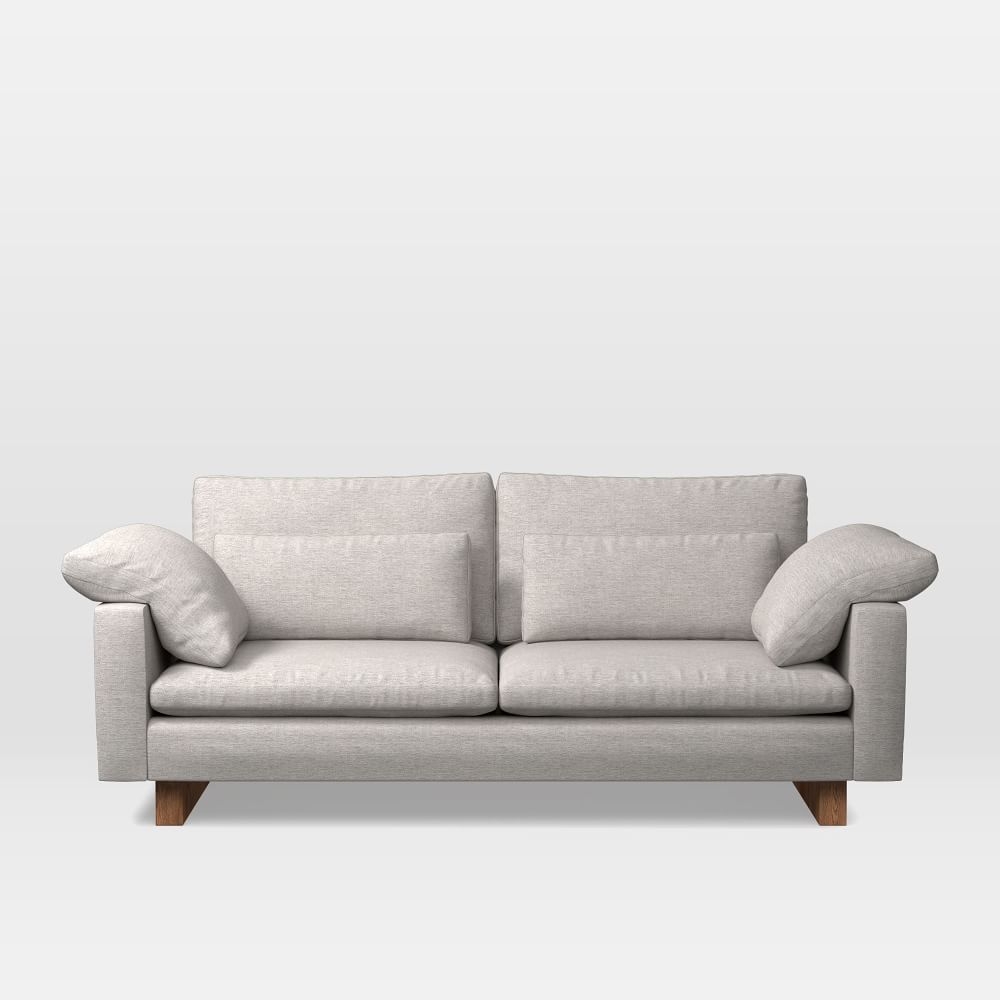 Harmony XL 82" Multi-Seat Sofa, Twill, Sand, Dark Walnut - Image 0