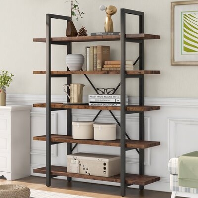 63'' H X 47'' W Steel Etagere Bookcase - Image 0