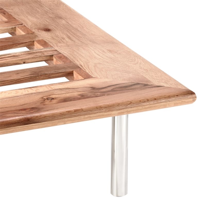 Simms Queen Natural Wood Platform Bed - Image 10