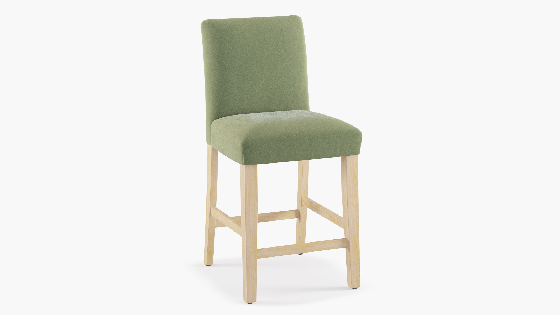 Classic Dining Counter Stool, Vert Classic Velvet, Natural - Image 1