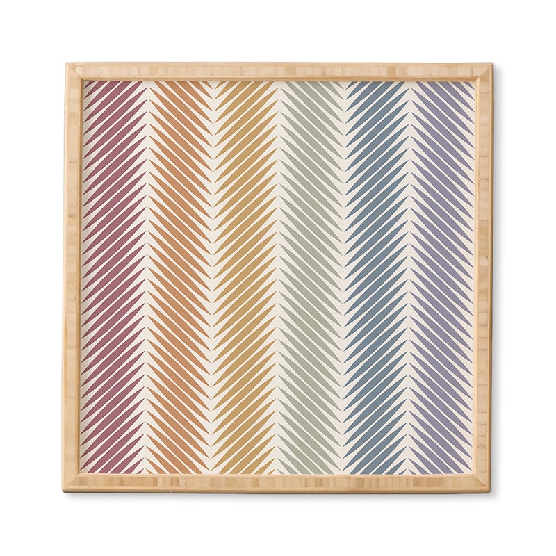 Palm Leaf Pattern Lxiv by Colour Poems - Framed Wall Art Basic White 20" x 20" - Image 0