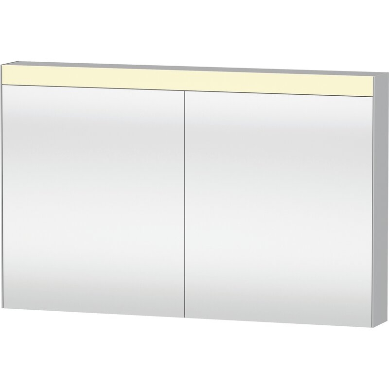 Duravit Surface Mount or Recessed Frameless 2 Door Medicine Cabinet with LED Lighting - Image 0