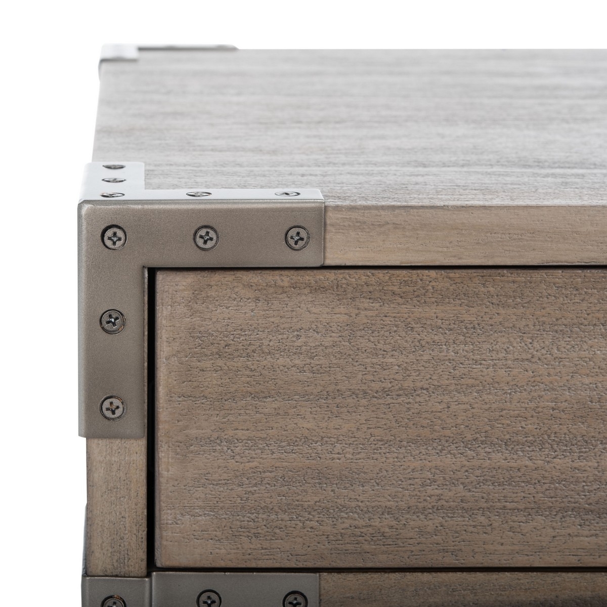 Nisha 3 Drawer Wood Nightstand - Light Brown - Image 3