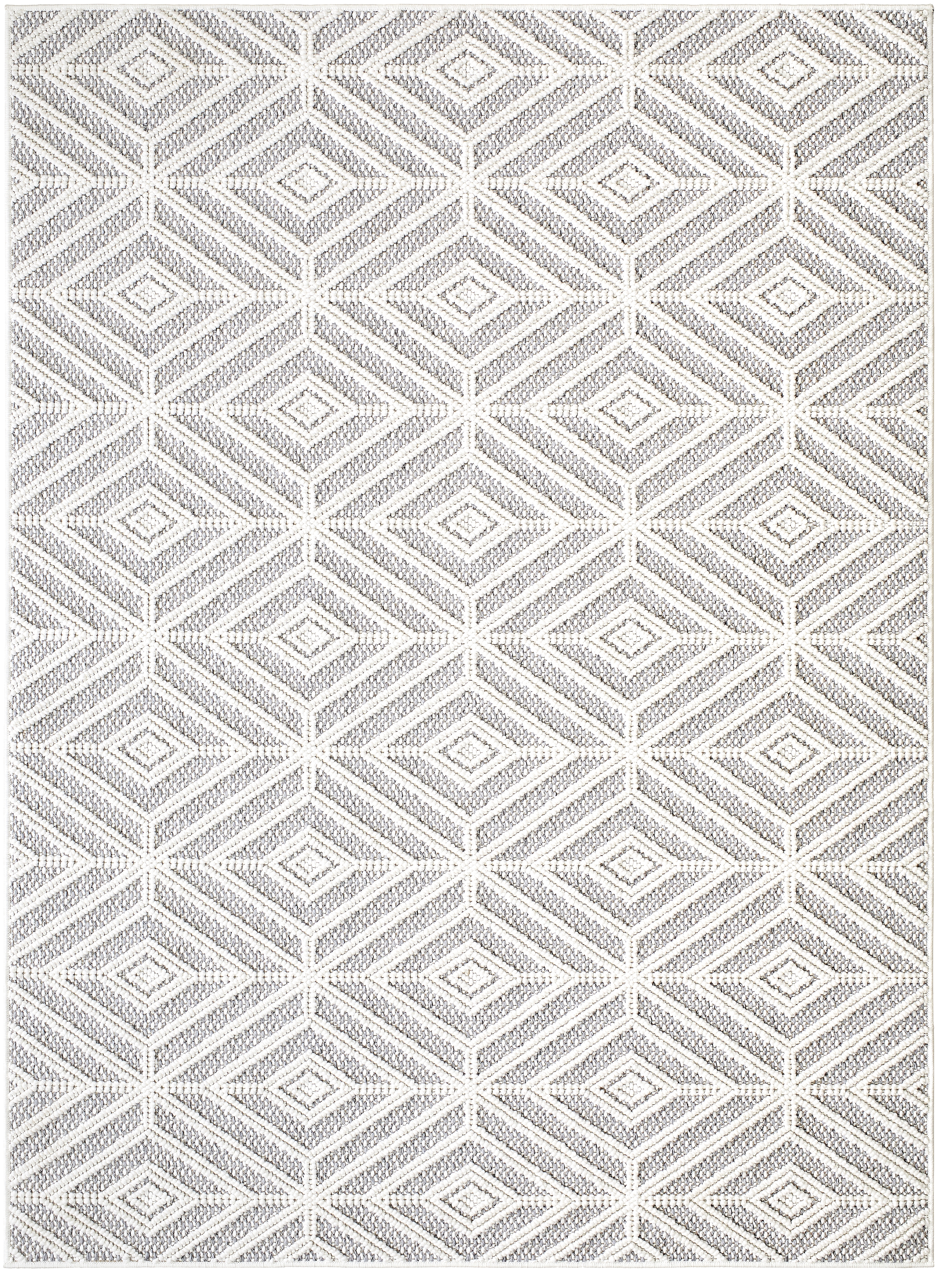Bouclair White Indoor 7'10" x 10' Machine Woven Rug - Image 0