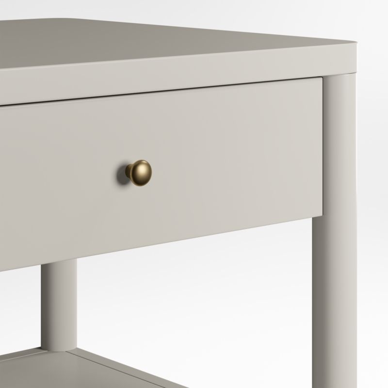 Hampshire Cozy Grey Wood Kids Nightstand with Drawer - Image 4
