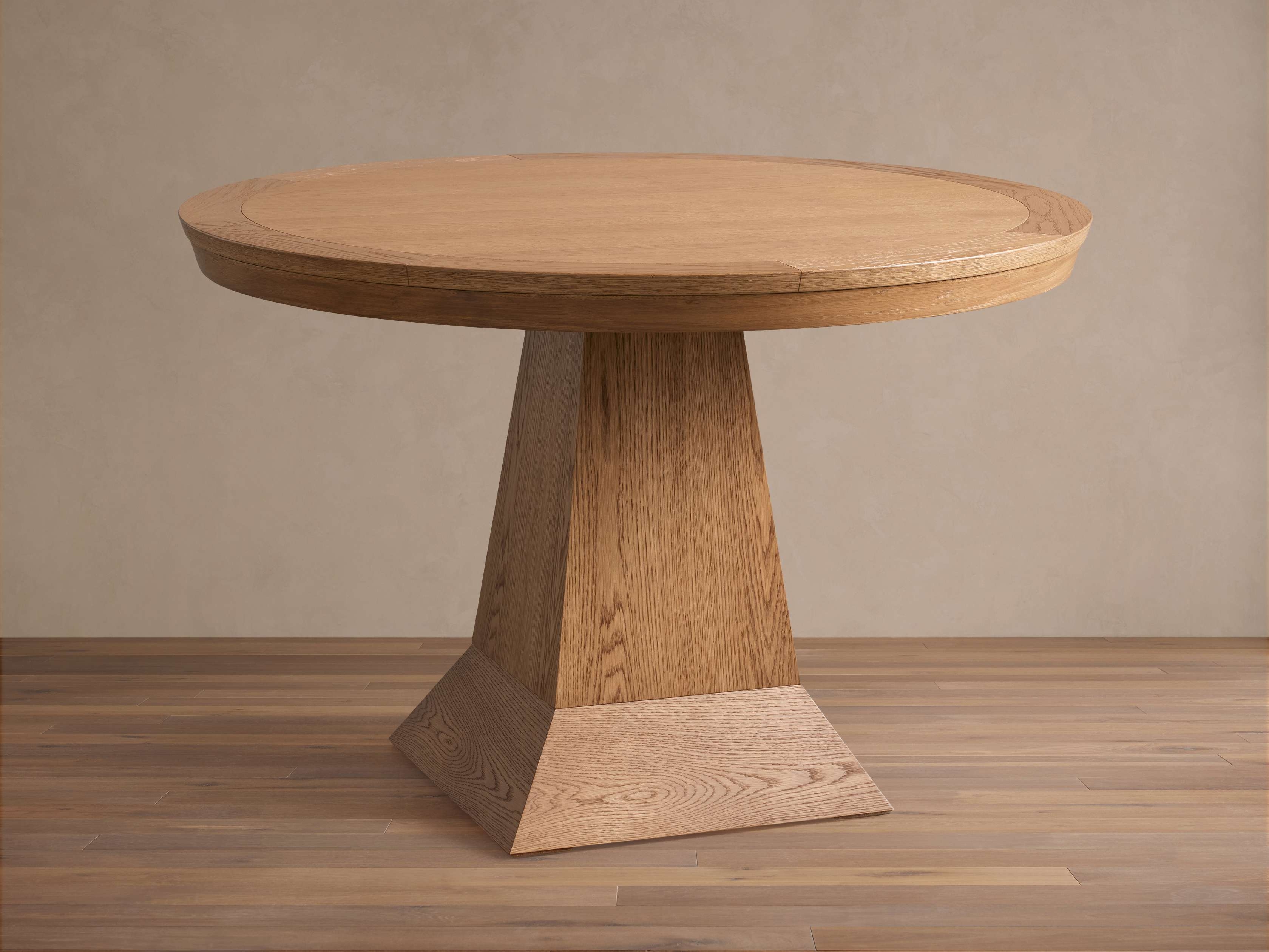 Leighton Round Dining Table in Wood Natural  Amber - Image 0