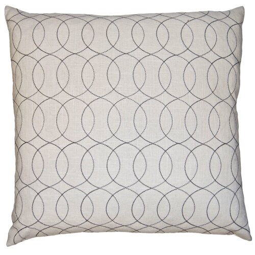 Square Feathers Mercury Rings Pillow Cover & Insert - Image 0