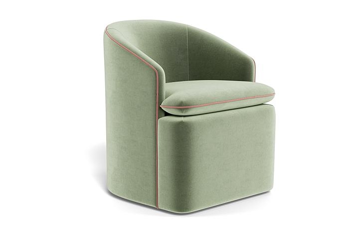 Daphne Upholstered Chair with Contrast Piping - Image 1