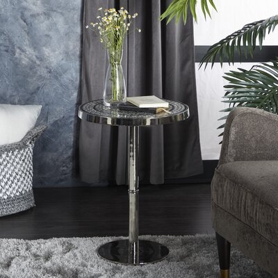 Cole And Grey Contemporary Aluminum Accent Table - Image 0