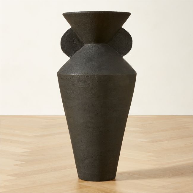Dionysus Black Terracotta Floor Vase - Image 0