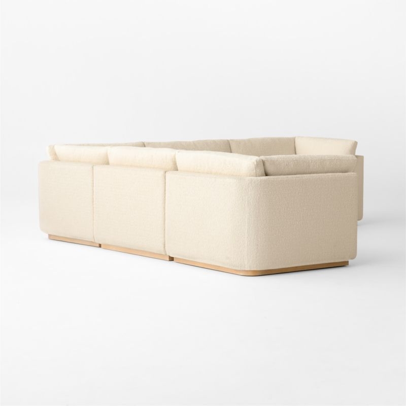 Stormo 5-Piece L-Shaped Ivory Boucle Sectional Sofa - Image 1