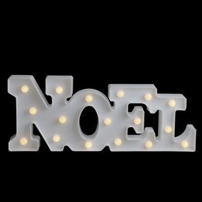 17" Battery Operated LED Lighted "NOEL" Christmas Marquee Sign - Image 0