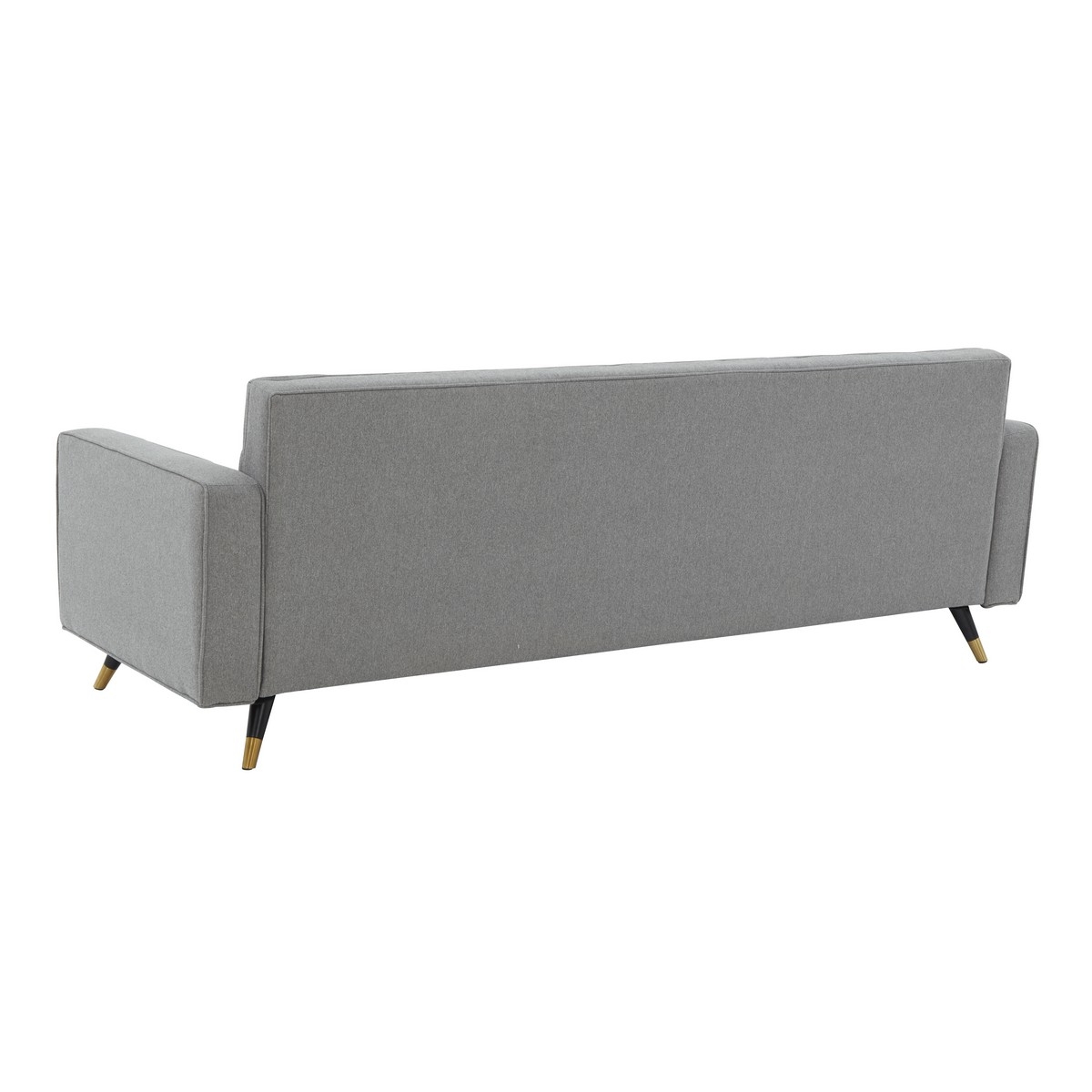 Bradson Tufted Back Sofa - Light Grey/Black - Image 4