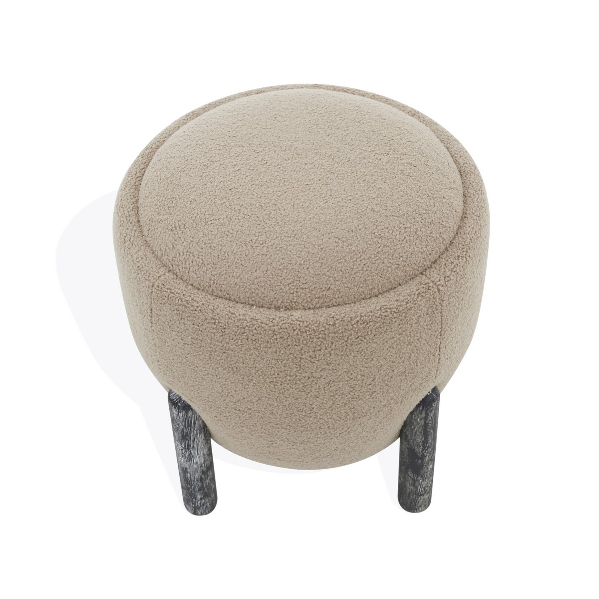 Clarabella Upholstered Ottoman - Brown / Black - Image 3