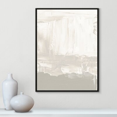 Taupe Abstract - Floater Frame Canvas - Image 0