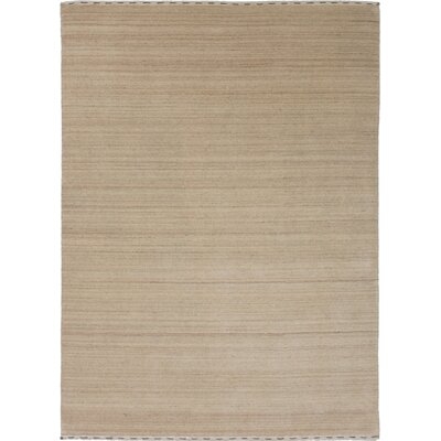 One-of-a-Kind Mélanie Hand-Knotted 2010s Gabbeh Beige 5'0" x 6'9" Wool Area Rug - Image 0