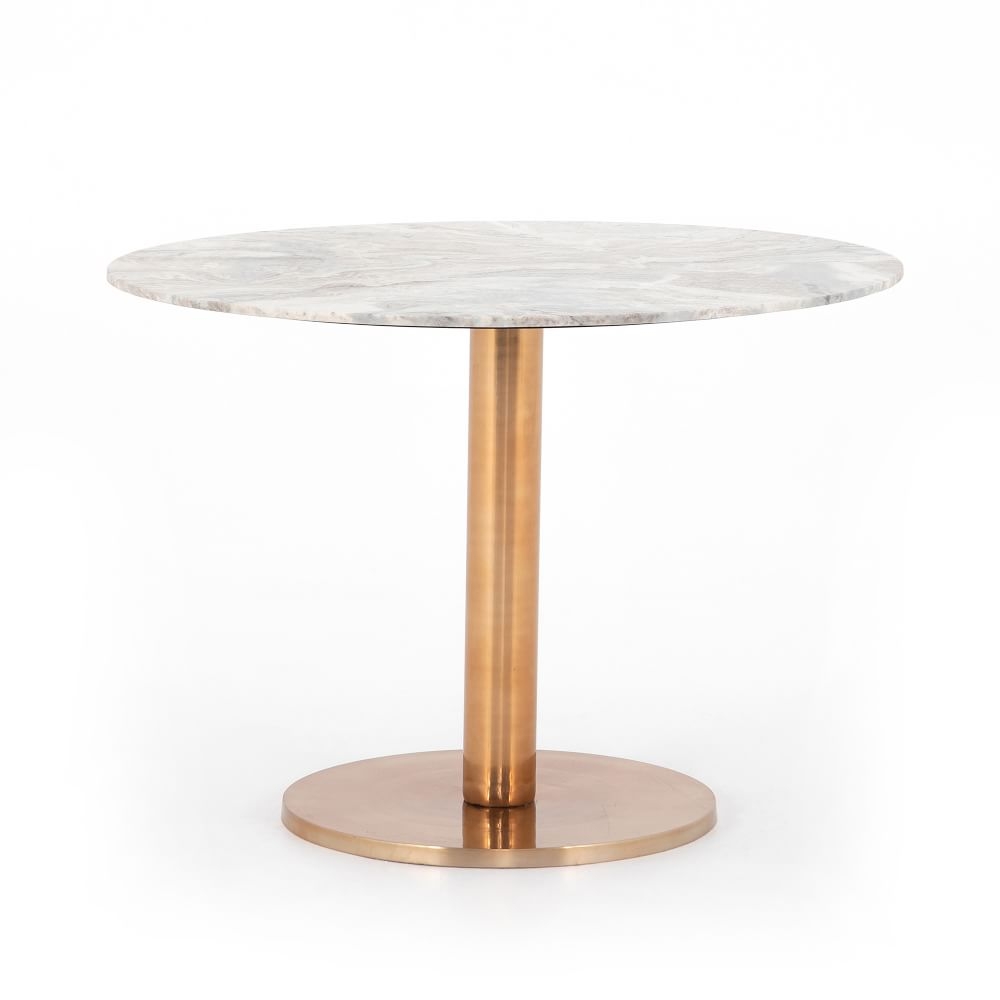 Marble & Aluminum Dining Table - Image 0