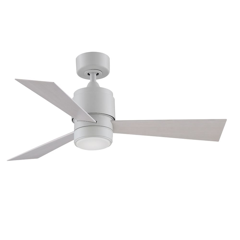 Zonix Ceiling Fan With Light Kit, Matte White + White Washed, 44" - Image 0