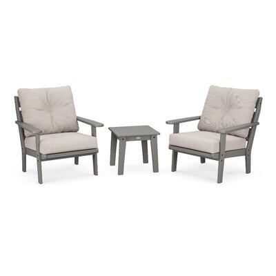 POLYWOOD® Traditional 3 Piece Seating Group with Cushions - Image 0
