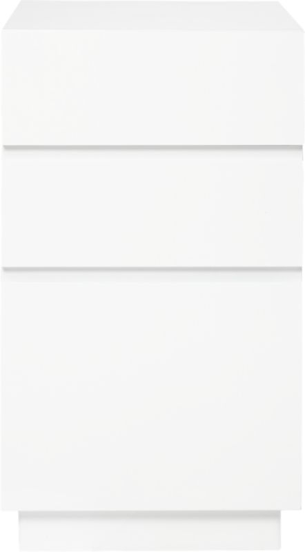 Hudson 3-Drawer White File Cabinet - Image 1