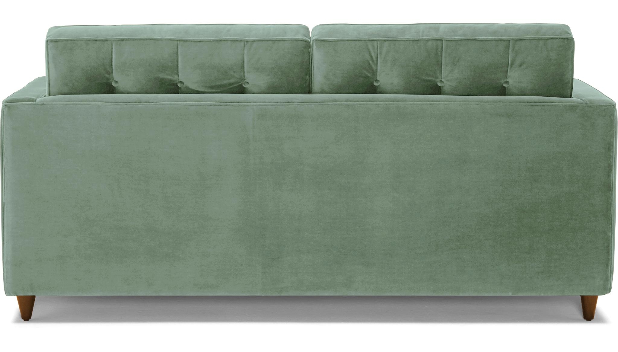 Green Braxton Mid Century Modern Sleeper Sofa - Essence Aqua - Mocha - Image 4