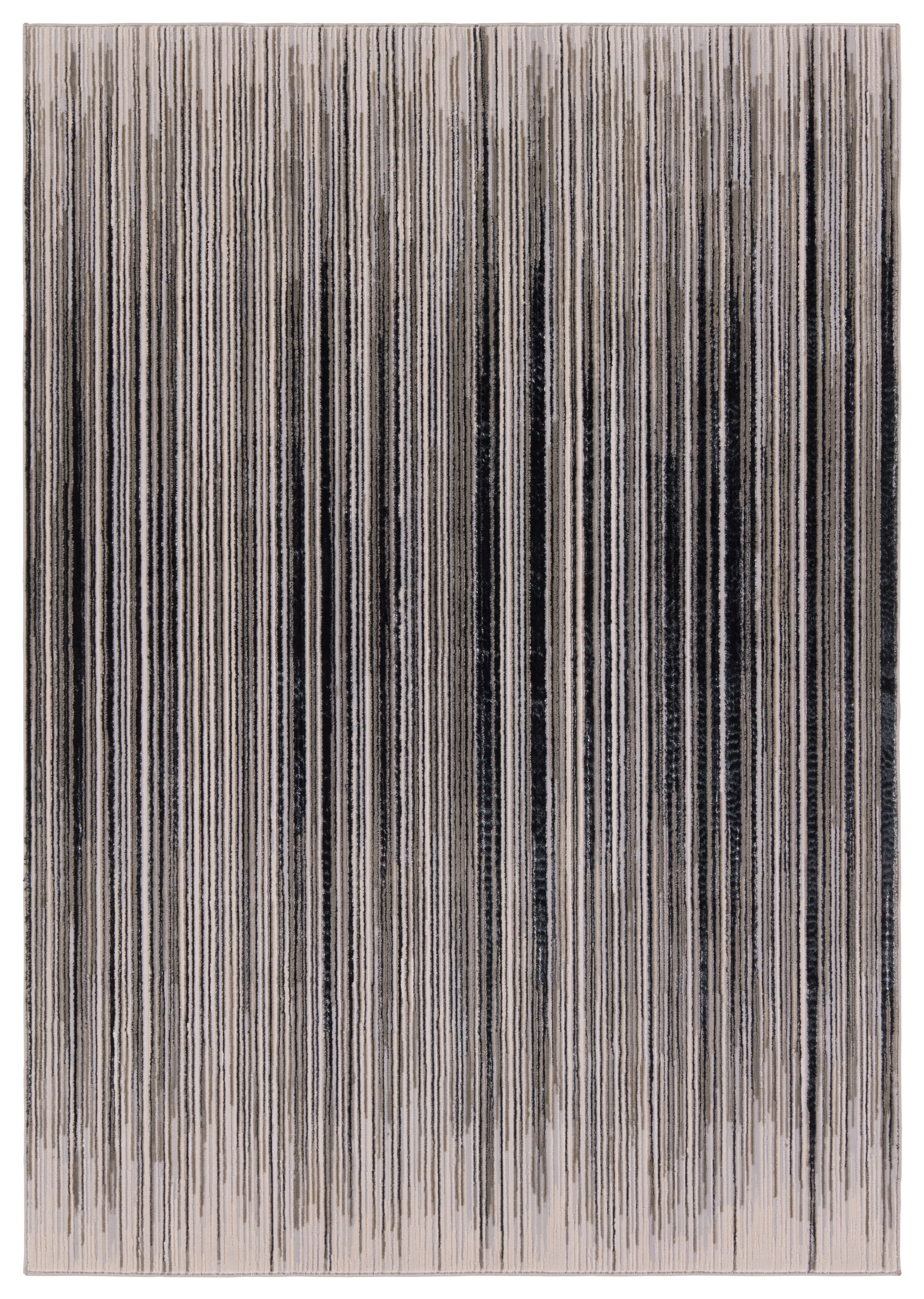 Adilah Striped Gray/Cream Runner Rug (3'3"X12') - Image 0