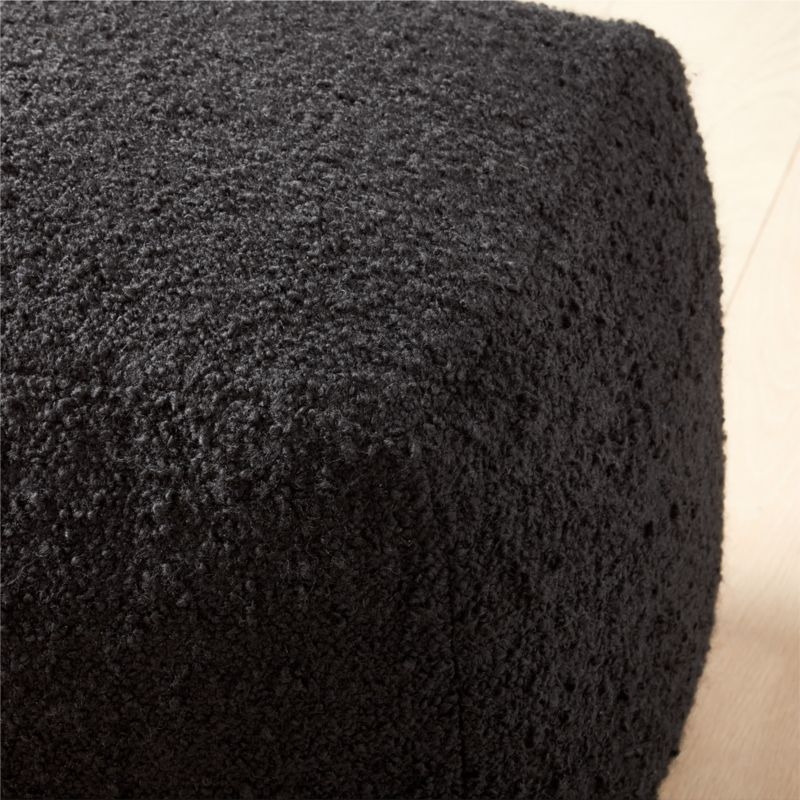 Black Boucle Pouf - Image 2
