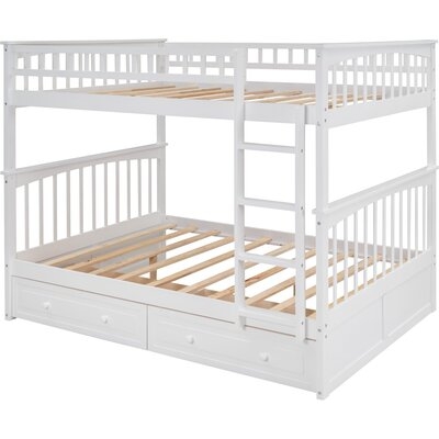 Full Over Full Bunk Bed With Drawers - Image 0