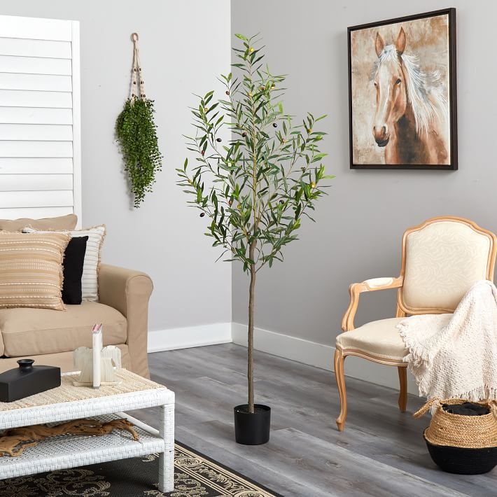 Faux Potted Olive Tree, 5' - Image 2