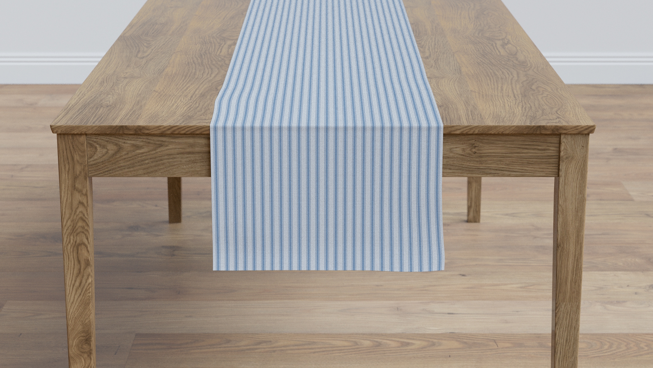 Table Runner 16" x 90", Cornflower Classic Ticking Stripe, 16" x 90" - Image 1