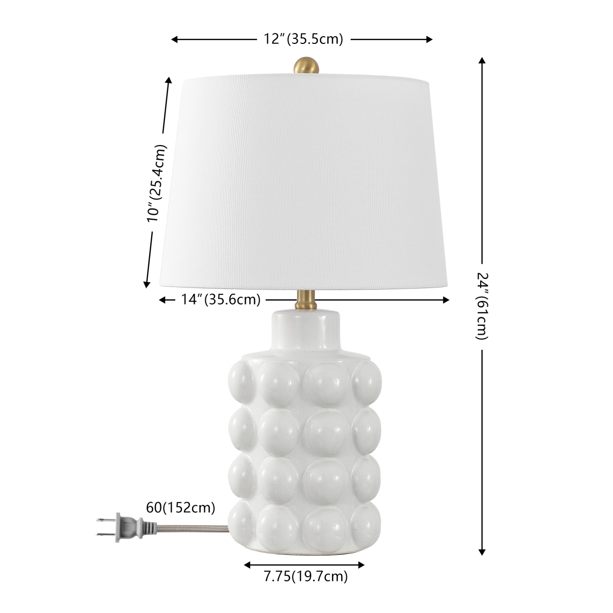 Konny 24" Table Lamp - Antique White - Image 4