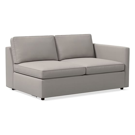 OPEN BOX: Harris XL RA 65" Sofa, Poly, Performance Velvet, Silver, Concealed Supports - Image 0