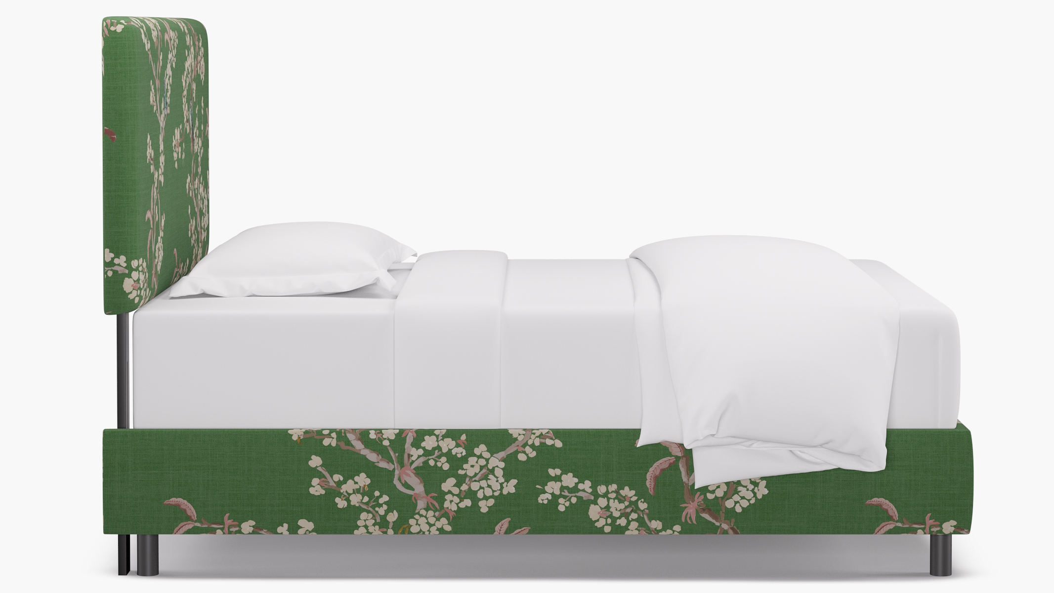 Square Back Bed, Jade Cherry Blossom, Full - Image 2