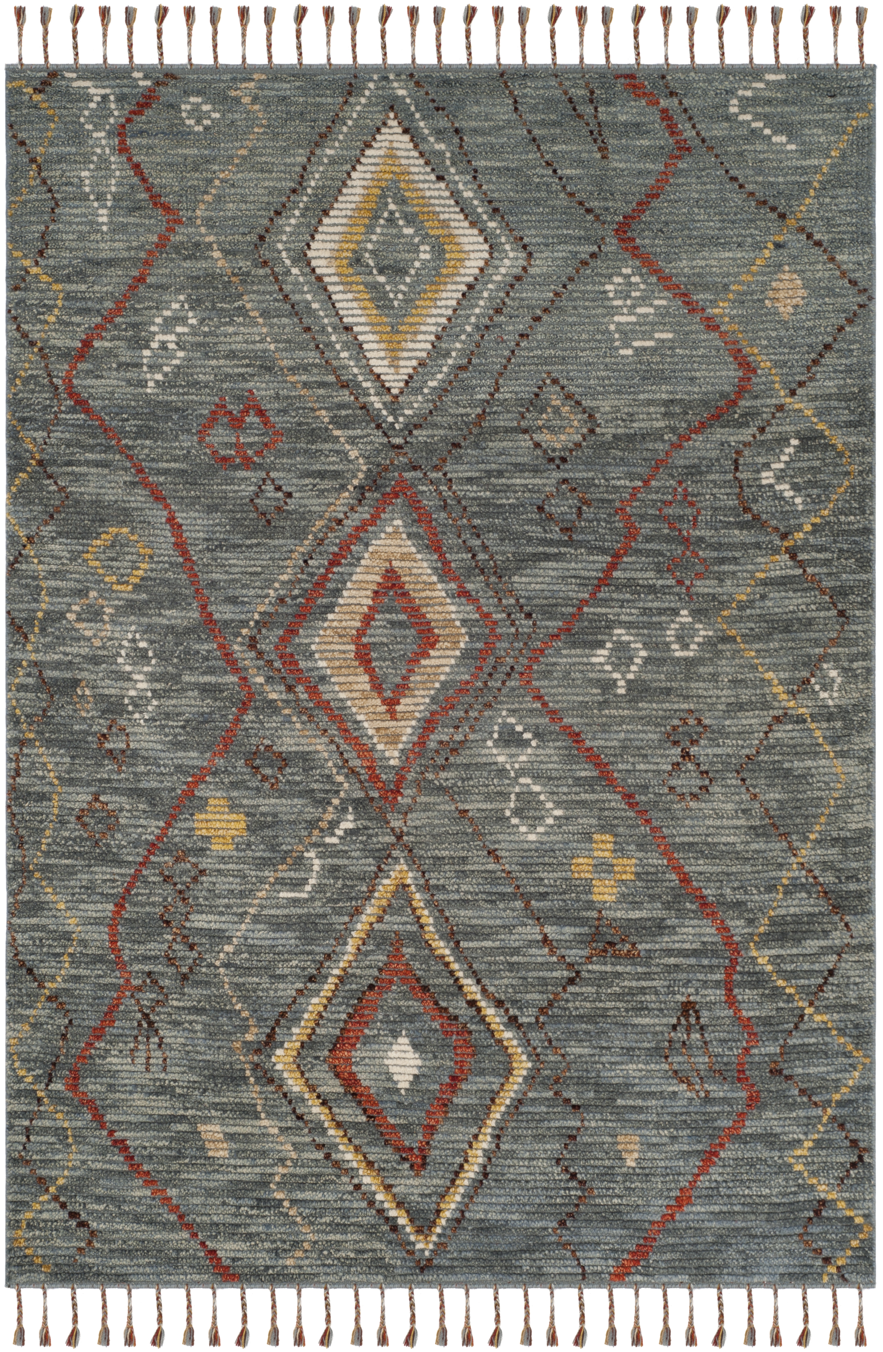 Arlo Home Hand Knotted Area Rug, KNY544A, Grey/Multi,  6' X 9' - Image 0