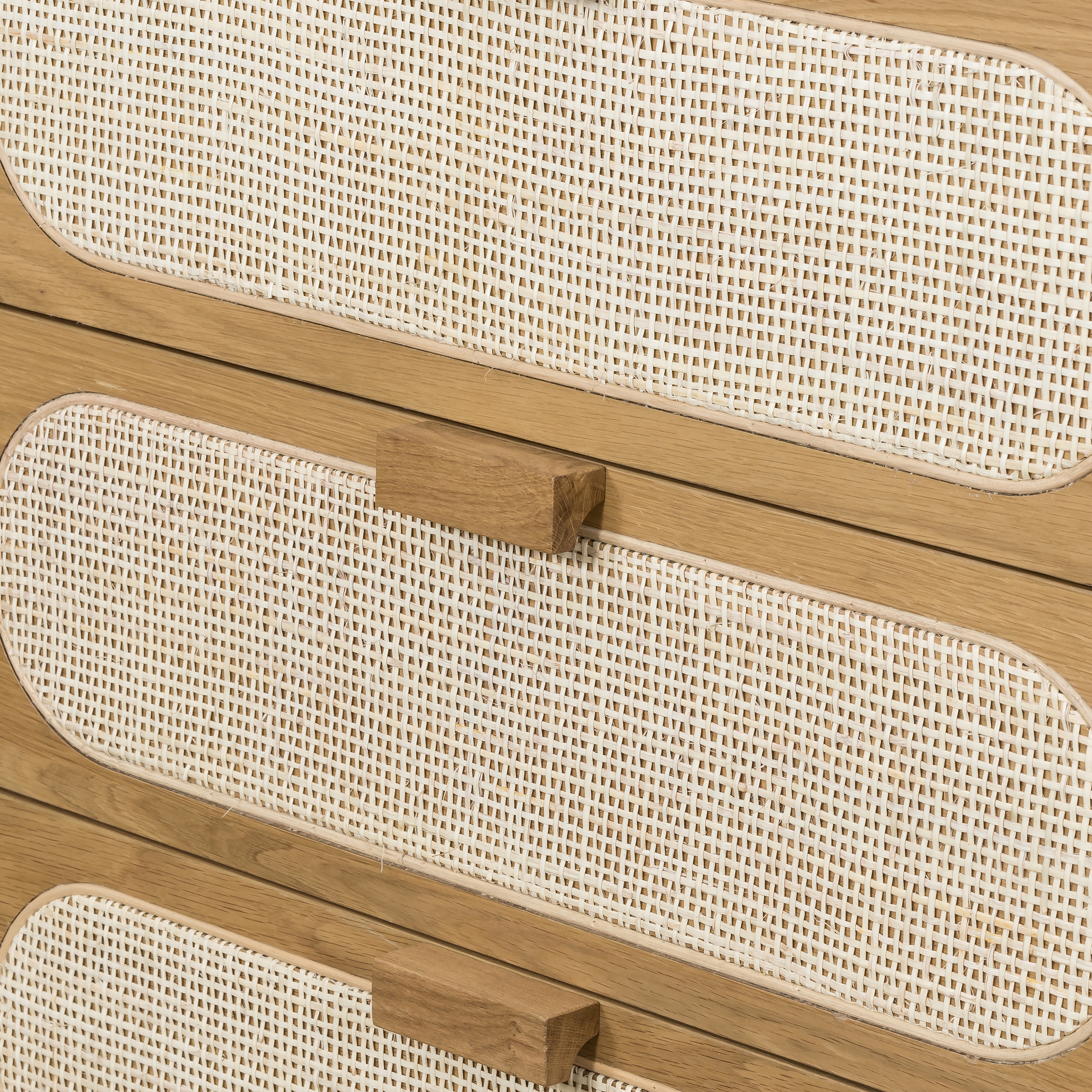 Allegra 5 Drawer Dresser-Natural Cane - Image 7