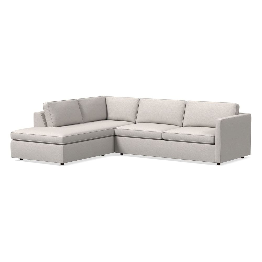 Harris Sectional Set 12: RA 75" Sofa, LA Terminal Chaise, Poly , Twill, Sand, Concealed Supports - Image 0